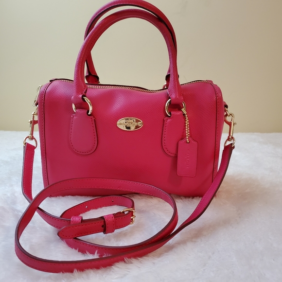 Coach Handbags - *Coach Mini Bennett Pink Leather Satchel Crossbody